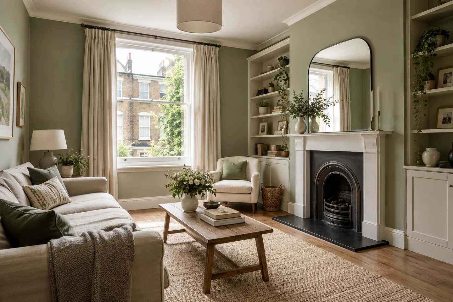 Fulham sitting room prepared for an occasion