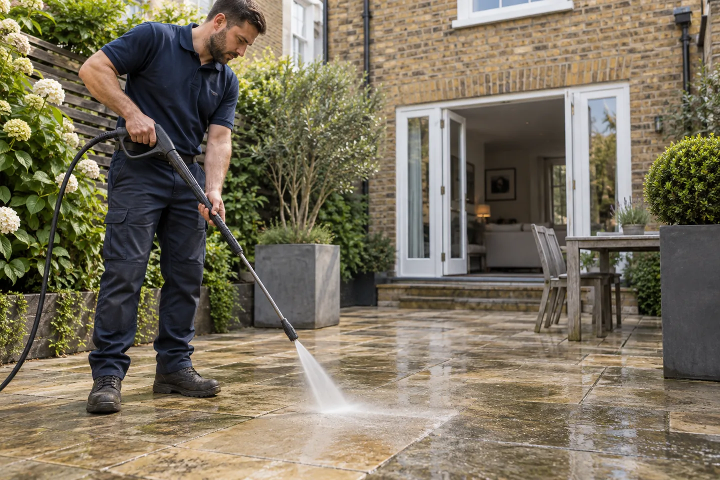 Close attention to paving joints and outdoor residue